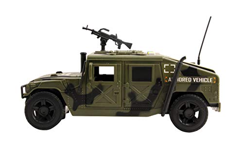 Vokodo TE-70_XX Military Fighter Truck Friction Powered With Lights And Sounds Kids Push And Go 1:16 Scale Pretend Play Armored Army Vehicle Doors Open Quality Action Toy Car Great Gift thumb #5