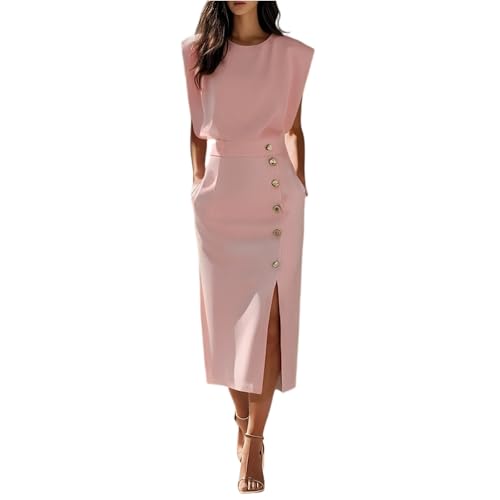 Etuikleid Damen Elegant Für Hochzeit Lang Cocktailkleid Business Kleid Hochzeitsgast Midi Mit Schlitz Abendkleid Festliche Kleider Knöpfe Midikleid Frauen Mit Taschen Sommerkleid Elegante Etuikleid Damen Elegant Für Hochzeit Lang Cocktailkleid Business Kleid Hochzeitsgast Midi Mit Schlitz Abendkleid Festliche Kleider Knöpfe Midikleid Frauen Mit Taschen Sommerkleid Elegante