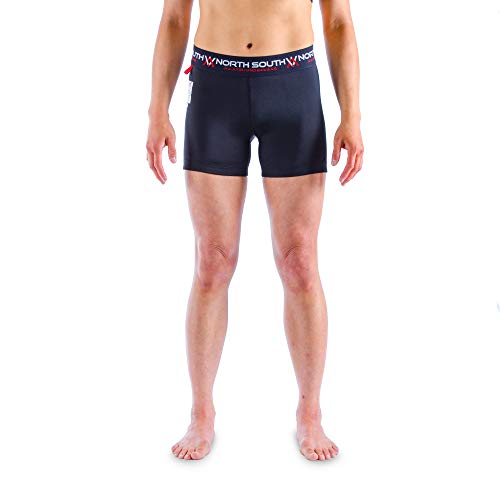 North South Jiu-Jitsu Underwear - Grappling Compression Women's Athletic Underwear/Shorts for BJJ | 3-Pack (Black, F1)