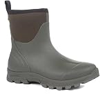 Pavers Mens Ankle Wellington Boots in Green - Lightweight Slip-On Boots - Comfortable Grip Sole Wellies for Everyday Outdoor Wear - UK Size 9