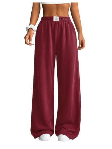 Image of SOLY HUX Girl's Wide Leg Sweatpants Loose Baggy Pants with Pockets