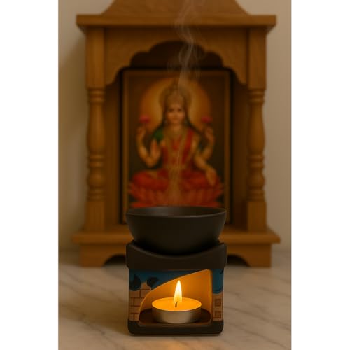 Image of Cortina Ceramic Electric Wax Melt Warmer with Silicone Dish | Fragrance Oil Burner for Scented Wax Cubes & Essential Oils | Stylish Wax Melter for Home, Bedroom, Office Dcor & Gift Use | Color 3