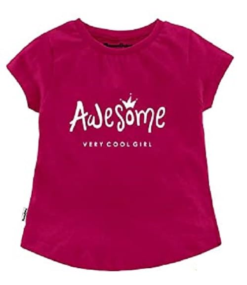 Image of NammaBaby Baby Girl Pure Cotton Hoseiry Regular Fit T-Shirt Top Tshirt - Pack of 3