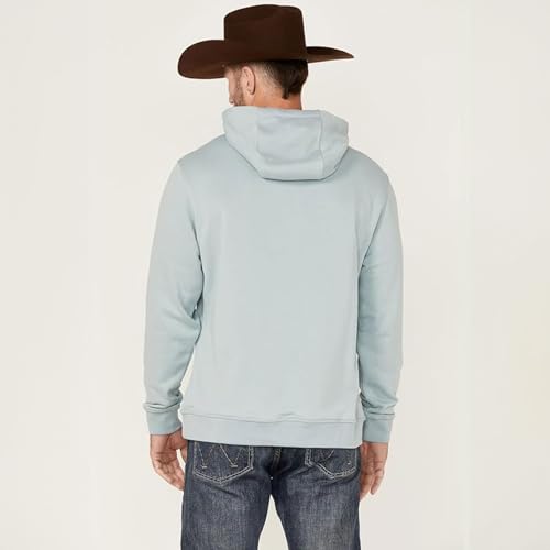 Kimes Ranch Men's TTL Casual Horns Logo Applique French Terry Hoodie with Pouch Pocket, Ribbed Cuffs & Hem4