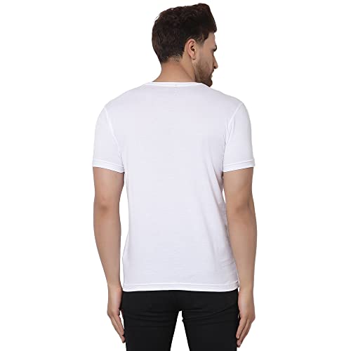 Image of Red Tape Men White Printed T-Shirt