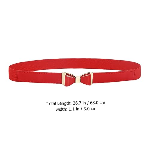 3Pcs Bowknot Waist Belt for Women Elastic Fashion Girdle Red Versatile Waist Decor for Dresses and Casual Wear3