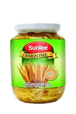 Sunlee Tiras de rizoma (máquina en tailandés) en salmuera 16 oz. Enviado por Thai Pantry.net