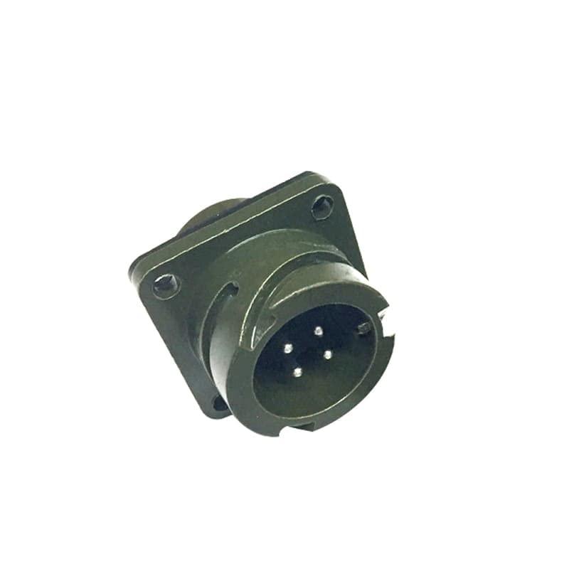 Military Spec Connectors MS3102A14S-2 Circular Connector MIL-DTL-5015 Series Box Mount Receptacle 4 Contacts Solder Pin Bayonet Connector