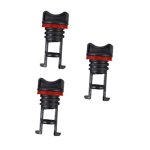 Kisangel 3 Piezas tapón de Drenaje de Kayak de Aire kayac Tapones de Kayak Vara Accesorios Kayak Accesorios para Kayak tapón de Drenaje de Rosca tapón de Drenaje del Casco Nylon Black