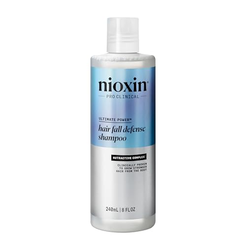 NIOXIN Hair Fall Defense Shampoo | Activates Hair Follicles for Visibly Less Hair Loss | With Niacinamide, Caffeine, Lauric Acid, and Sandalore | 8.1 Fl Oz.