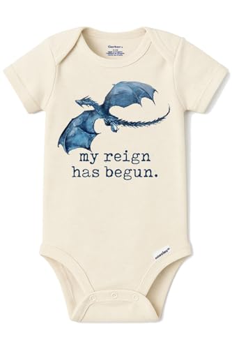 Image of Brain Juice Tees My Reign Has Begun Baby Onesie | Fantasy RPG Infant Bodysuit | Geeky Gift for Baby