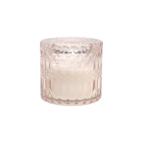 LEOBEN CO Jasmine Santal Scented Candle 6oz Prism Collection Design 35 hr Burn Time Poured in California Using Vegan Soy Wax and Essential Oils Made in Small Batches