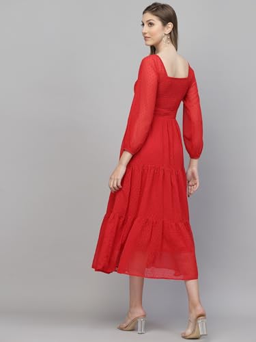 Image of SOWE Georgette Dobby Printed Dress, Fancy WEAR, Casual WEAR, Family Function WEAR, Best WEAR,