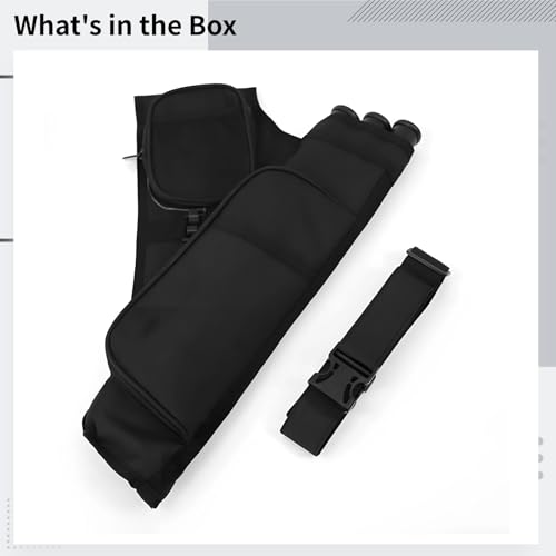 yeeplant Three-Tube Archery Quiver, Nylon and Oxford Cloth, Holds 12-16 Arrows, Right-Handed Design, Compatible with Compound and Recurve Bows