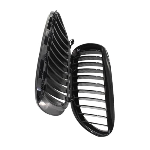 Parrillas delanteras de riñón negro brillante de listón doble para parachoques E63 E64 M6 650i 7