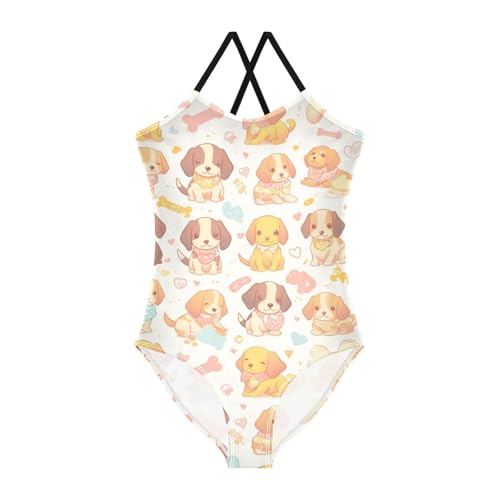 KLL Dachshund Dreams of A Bone Girl 1-Piece Swim Suit Summer Swimwear Adjustable Shoulder Strap Cute