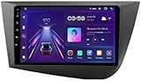 Android 10 Navegador de 9 pulgadas para Seat Leon 2 2005-2012 Radio de coche Pantalla táctil Bluetooth Estéreo de coche Compatible con WiFi GPS USB...