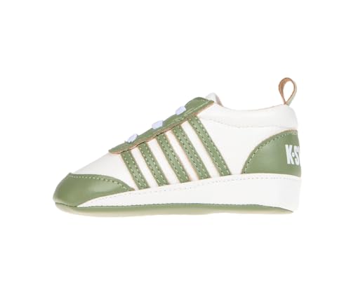 K-Swiss Infant Shoe - Boys Athletic Crib Soft Bottom Baby Shoes - Sneakers and First Walking Shoes for Babies, Green, 13