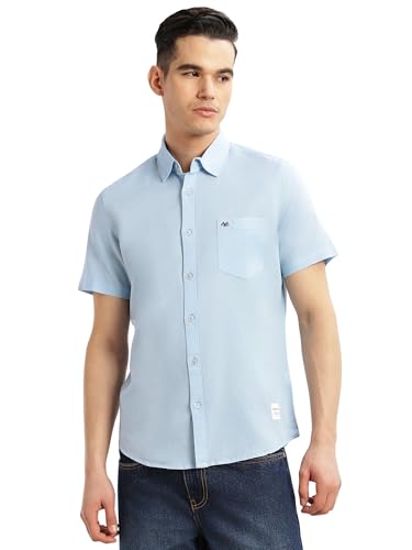 Thomas Scott Men's | Solid | Half Sleeve | Slim Fit | Linen Blend...