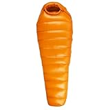 Thermo-Gänsedaunen-Winterschlafsack – tragbare Kompression mit schwarzem Aufbewahrungsbeutel for Outdoor-Camping(Velvet 600g Orange)