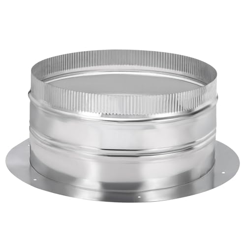 PATIKIL 12" Round Duct Collar, Galvanized Duct Connector Flange Pipe Collar Take Off Collar for Flexible or Rigid Ducts, Heating Cooling Ventilation Exhaust Fan Vent Systems