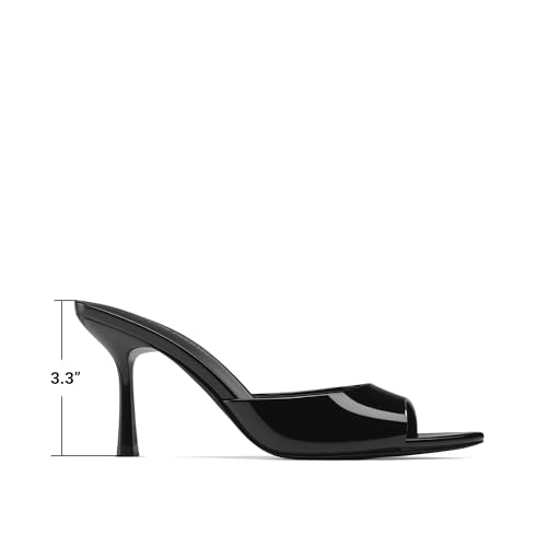 Image of DREAM PAIRS Women's High Heels Kitten Mules | Dressy Comfortable Fashion Pointed Peep Toe Slip On Sandals tacones,Suitable for Wedding Daily Work Travel Vacation Summer
