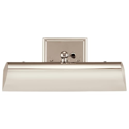 Image of Kichler Carston 1-Light Picture Light, Updated Traditional Light in Polished Nickel, for Framed Art, Mirror or Built-in Shelving (4.75 inch x 12.25 inch), 52684PN