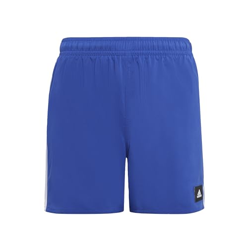Adidas Jungen 3-Stripes Swim Shorts, Semi Lucid Blue/White, 7-8...
