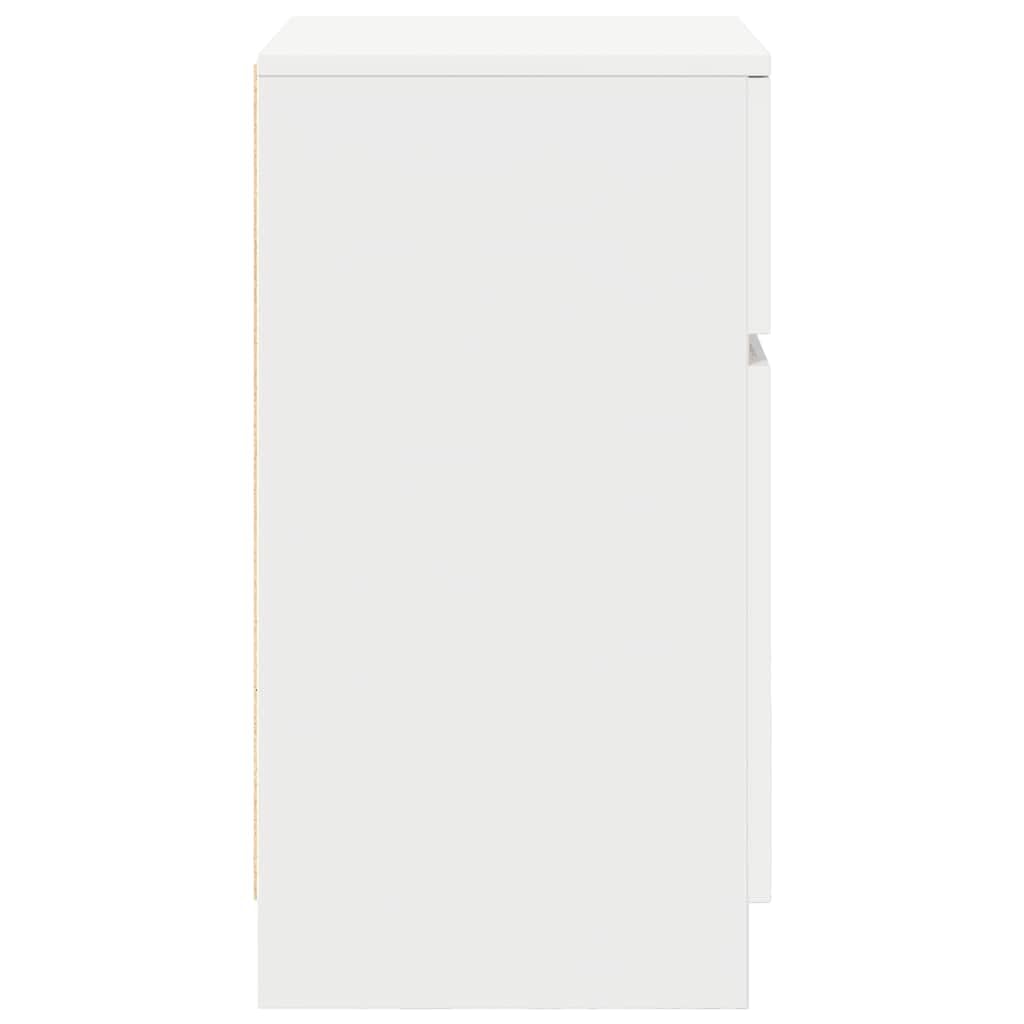 vidaXL Szafka nocna Biała 39x35x65 cm Drewno klejone