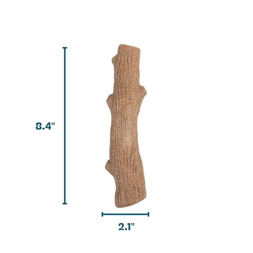 Pupstages Dogwood Dog Chew Toy – Real-Wood Blend, Natural Flavor & Texture, Moderate Chewers, Large, 8.4”