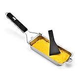 GRILAZ Raclette Cheese Melter Pan for Grill, Swiss Style Warmer Melts, Stainless Steel Accessories