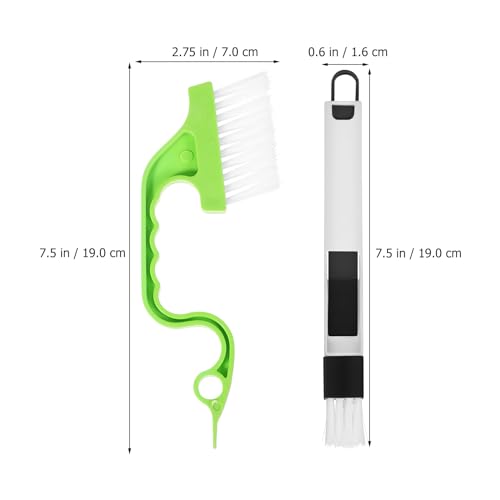 Image of 4 Pcs Window Track Cleaning Tools Set - Crevice Brushes for Efficient Cleaning of Window Grooves and Tight Spaces, Durable and Easy to Use