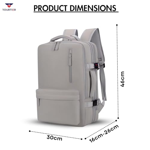 Image of Expandable Laptop Backpack with USB Charging Port, 15.6-Inch Travel & College Bag for Men & Women