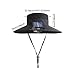 Vaveren Solar Fan Hat with 3 Wind Speeds Breathable Fishing Cap with Fan Bucket Hat for Hiking Camping Travel, Black