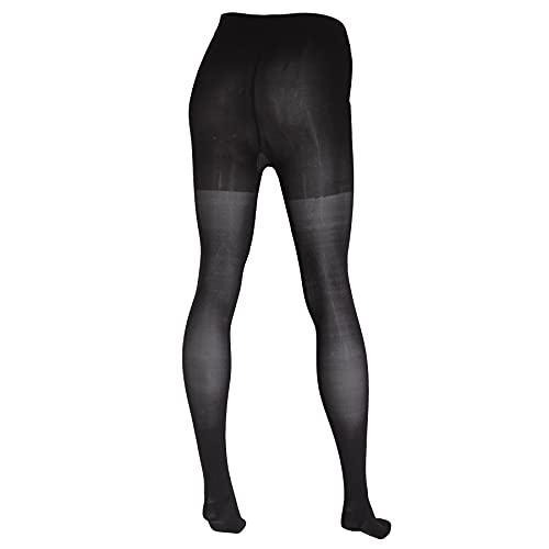 Image of Truform Sheer Maternity Pantyhose, 15-20 mmHg Compression, Tummy Support, 20 Denier, Black, Petite