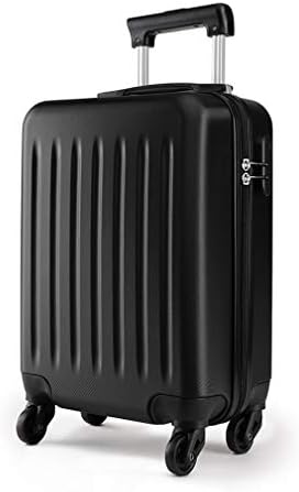Kono 19 inch Carry On Luggage Lightweight Hard Shell ABS 4 Wheel Spinner Suitcase 2 Year Warranty Durable (Black)