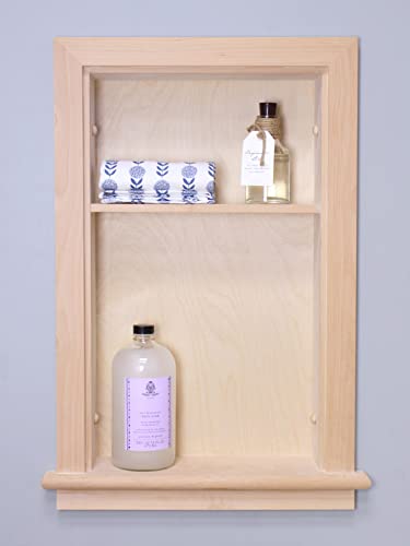 Image of 14x24 Recessed Aiden Wall Niche - Wall Shelf for Storage and Home Decor, 1 Shelf (Unfinished W /Plain Back)