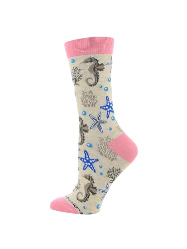 Image of WHD Ocean & Sea Life Crew Socks for Women & Men | Fun Animal Socks, Nature Lover Gift
