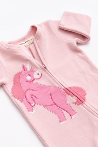 Image of monica + andy Double Zipper One Piece, 100% Organic Baby Clothes for Girls & Boys, Unisex, Preemie, Newborn & Infant Sizes