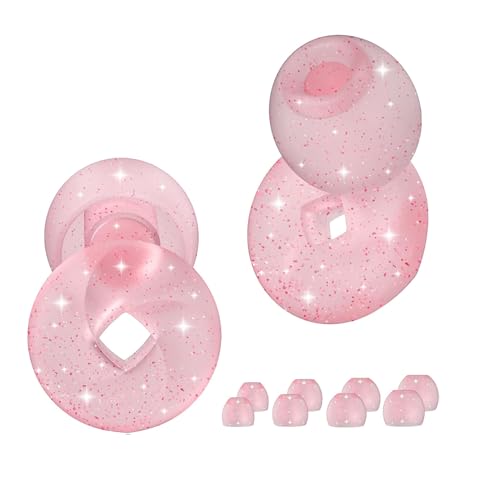 DanArt Noise Reduction Earplugs, Silicone, 4 Sizes, Comfortable Fit, Easy to Use (Rose Pink)