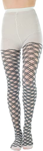 Image of ToBeInStyle Women's Argyle Checkered Diamond Rhombus Net Opaque Sheer Tights Pantyhose
