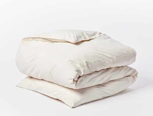 Coyuchi Crinkled Percale Organic Cotton Duvet Cover - King