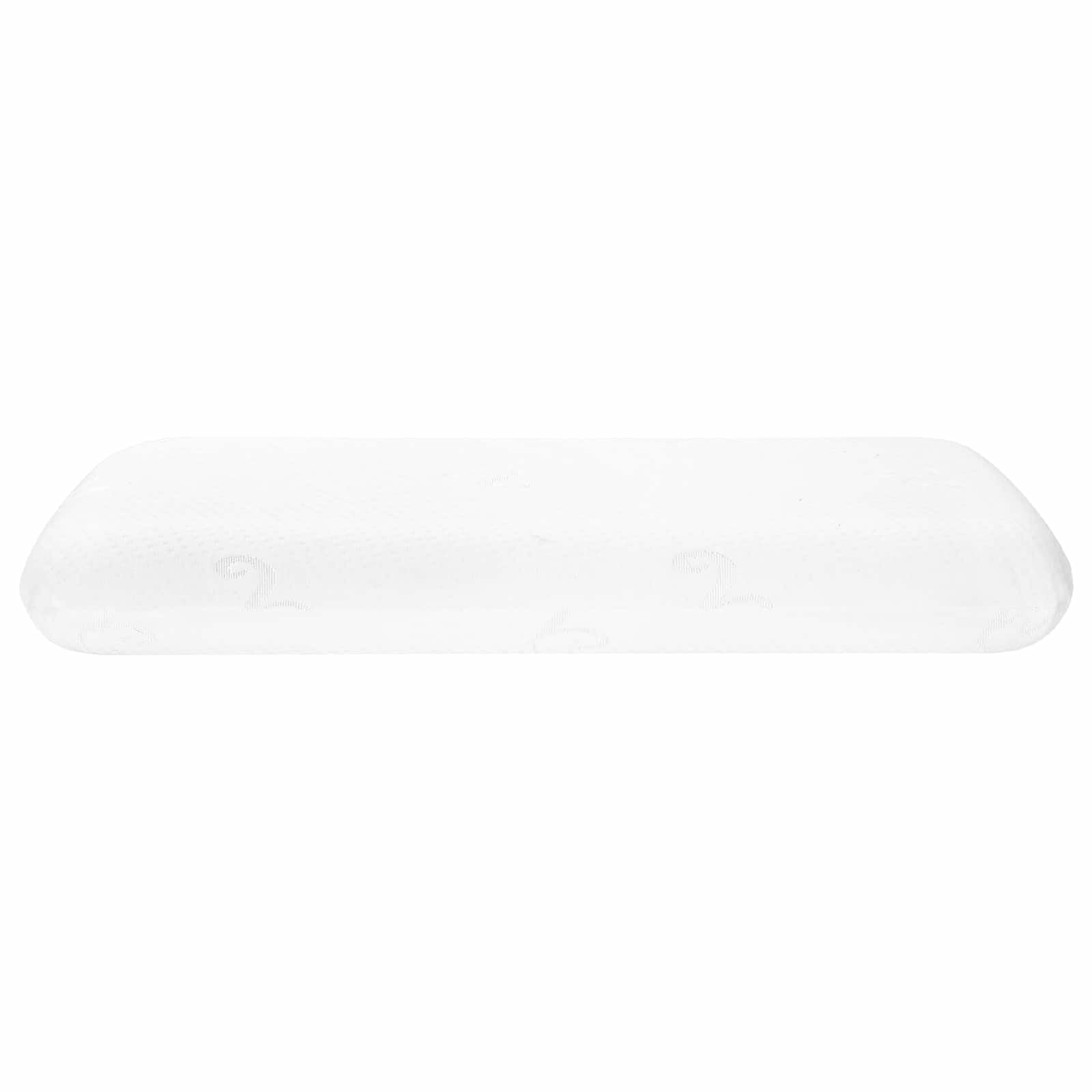 Almohada de espuma viscoelástica lisa blanca 70 x 36 x 13,5 cm ergonómica para dormir de lado con espuma viscoelástica transpirable como cojín cervical en el dormitorio