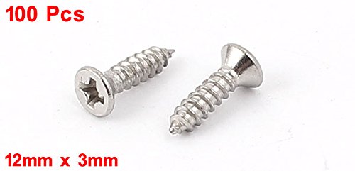 Tornillos autorroscantes acero inoxidable 3x12 mm 100 unidades miniatura 2