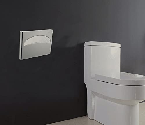 Adko Toilet Seat Cover Dispenser Commercial, Half Fold Toilet Seat Cover Dispenser Wall Mount, 250 Single Toilet Seat Cover Dispenser For Office Buildings,Hospital.(18/8 Stainless Steel) #TOP2