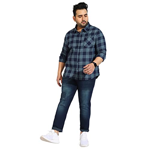 Image of CAHOOT Instafab Plus Men's Button Up Regular Fit Shirt for Casual Wear | Modern Clothing Shirt Crafted with Regular Sleeve, Comfort Fit & High-Performance for Everyday Wear