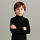 BABIDU Unisex Kinder Halbhochhals-Halbrollkragen-Unterhemd, Unisex Jungen und Mädchen Unterwäsche von 2 bis 16 Jahren, Langarm-Unterhemd aus Baumwolle und Polyester, Thermo-Plüschstoff