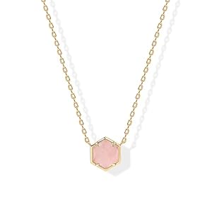 PAVOI 14K Gold Plated Gemstone Pendant Necklace | Dainty Chain Necklaces for Women | Amethyst, Green Fluorite, Labradorite, Rose Quartz Gemstone Pendants