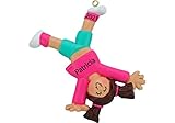 Personalized Gymnastics Christmas Ornaments Gift 2023 - Tumbling Cartwheel Custom Figurine (Female Brunette) Girl Little Kid Grand-Daughter Handstand with Name - Handmade & Free Customization