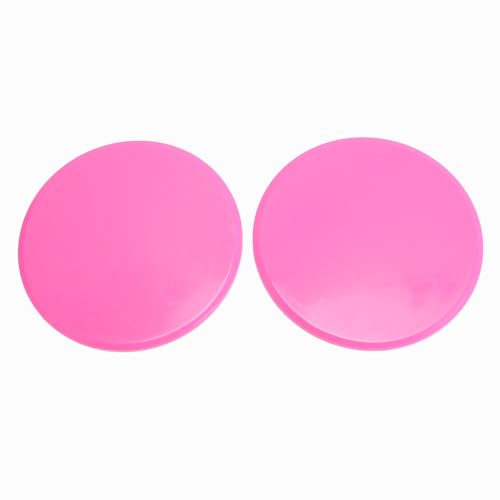 JHS-TECH Deslizadores para Hacer Ejercicio, Deslizadores compactos de Doble Cara para Entrenamiento de Cuerpo Completo, Almohadillas de Disco deslizantes para Suelos de Madera Dura, (Rosa)